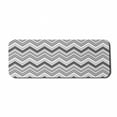 thumbnail image 1 of Geometric Computer Mouse Pad, Abstract Geometrical Repeating Zig Zag Chevron V-Shaped Stripes Demonstration, Rectangle Non-Slip Rubber Mousepad Large, 31" x 12", Grey and White, by Ambesonne, 1 of 2