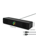 thumbnail image 3 of Holloyiver Bluetooth Computer Speakers for PC Desktop Monitor, Gaming PC Sound Bar, Wired USB-Powered, Superb Stereo Sound, with Gradient LED Lighting, Ideal For Desktop, 3 of 8