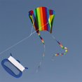 2024 1 rainbow mini pocket kite with line board soft long tail children