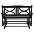 thumbnail image 6 of Shine Company Traditional Hardwood Patio Porch Glider Bench in Black, 6 of 7