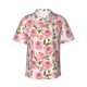 thumbnail image 1 of Balery Rose Flowers Camisas hawaianas de manga corta para hombre, camisas playeras de corte holgado, camisas de vacaciones con botones,XX-Large, 1 of 7