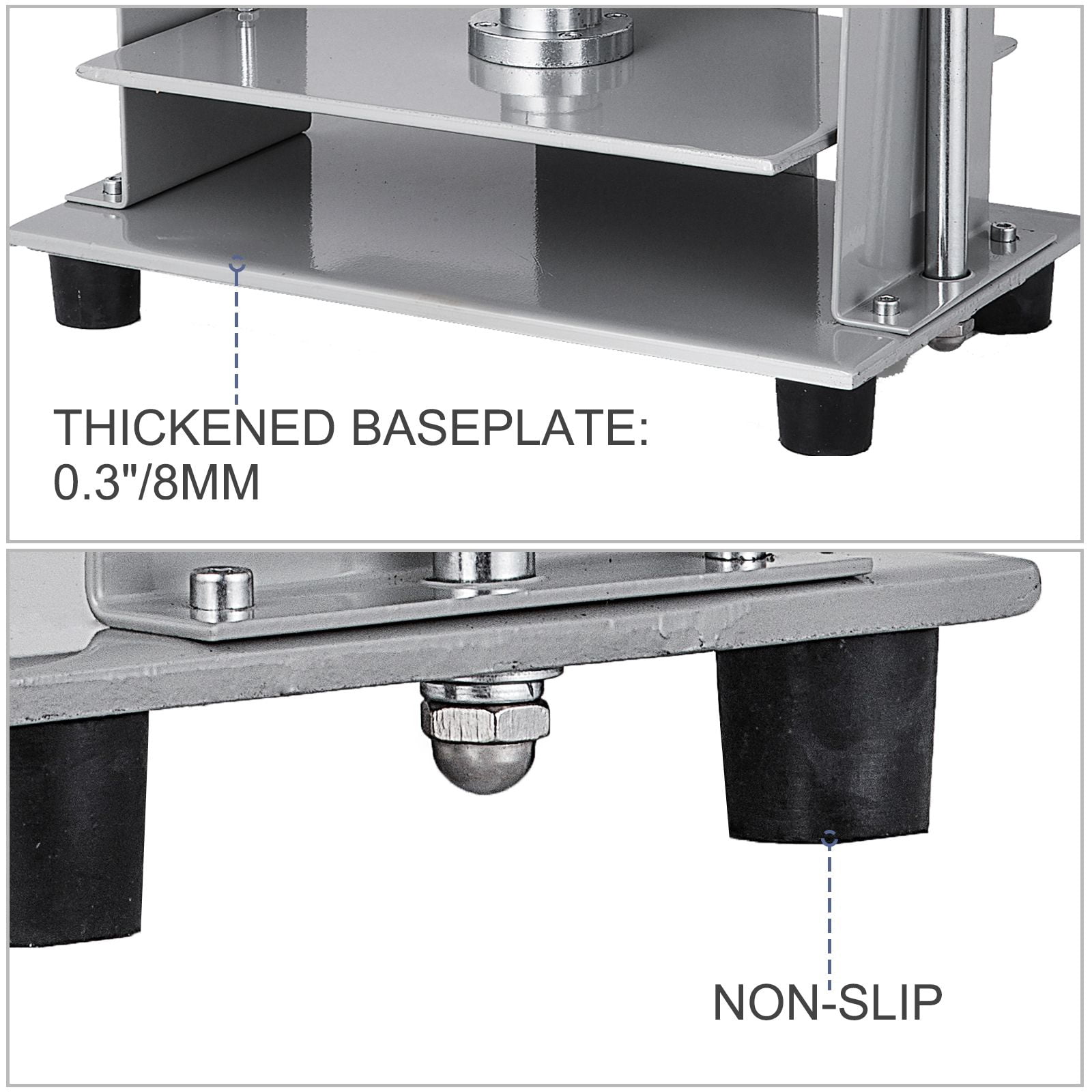 Heavy-Duty Manual Paper Press, 12x8.6 Inch, 10cm Steel Frame, A4 Paper Flattening & Bookbinding Machine