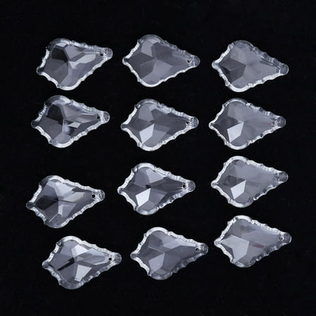 GOOHOCHY 12pcs DIY Clear Crystal Chandelier Glass Crystal Pendants Beads Prisms Pendants 38MM
