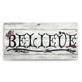 thumbnail image 2 of White and Black 'BELIEVE' III Christmas Canvas Wall Art Decor 12" x 24", 2 of 4