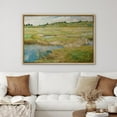 thumbnail image 3 of PixonSign Framed Wall Art Green Spring Pond Landscape Floral/Botanical Nature Wilderness Artwork Field Oil Paintings Modern Scenery Canvas Prints Colorful for Rooms - 24"x36" Natural, 3 of 5