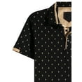 thumbnail image 5 of Ma Croix Mens Short Sleeve Pattern Printed Slim Polo Shirt, 5 of 7