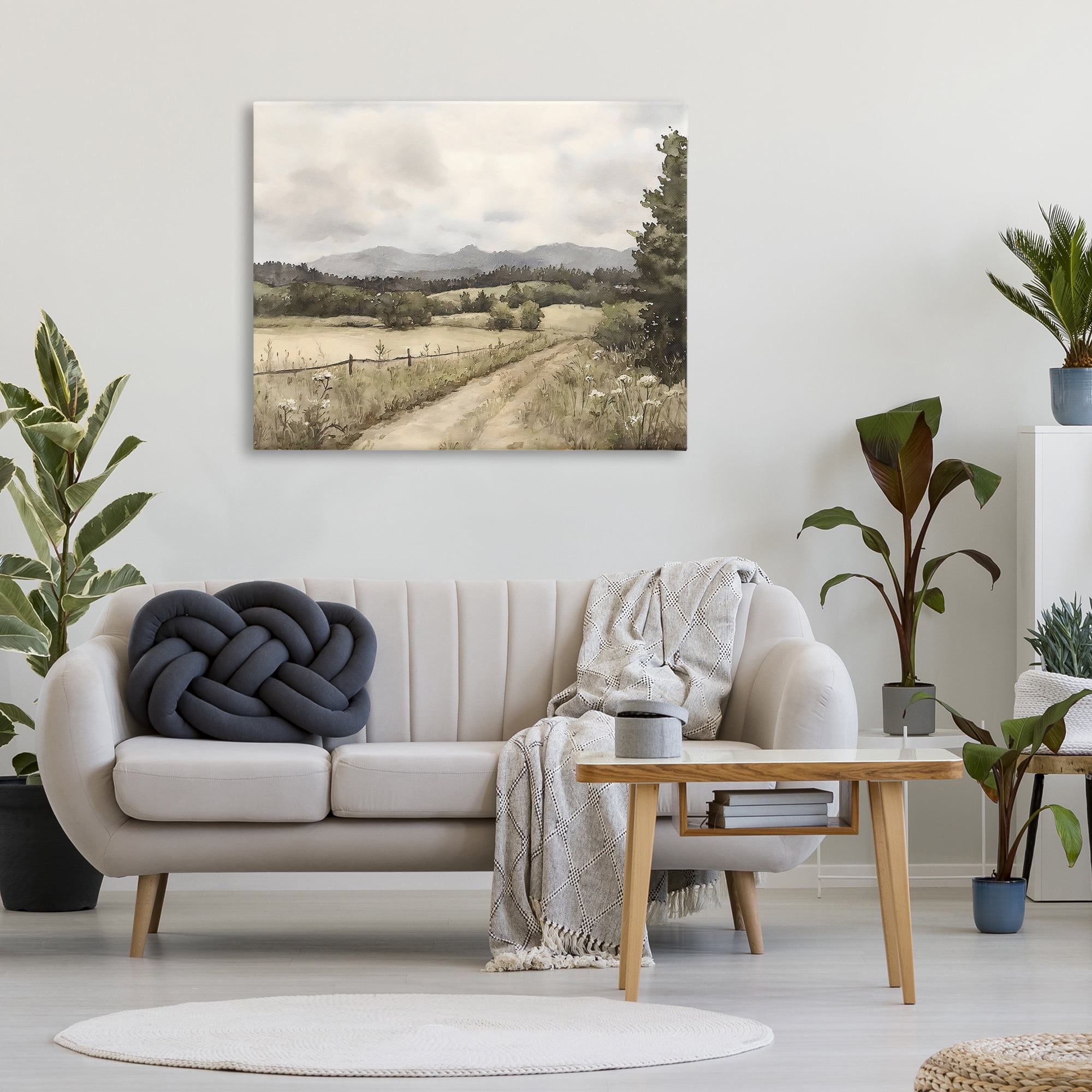 Stupell Industries Muted Meadow Lane Canvas Wall Art, design by Riley B