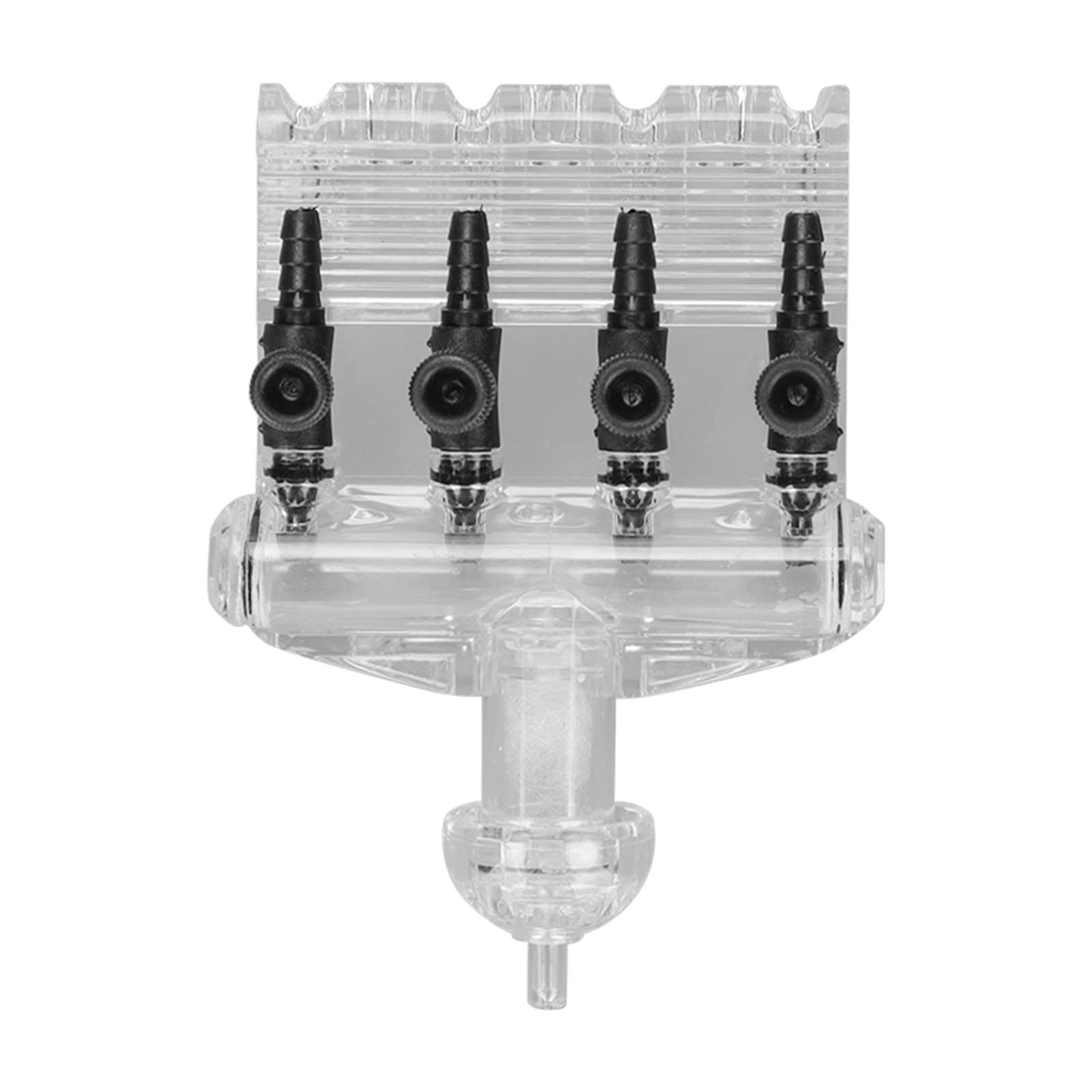 Aquarium Air Check Flow Control Switch 4 Way Clear Plastic Fish Tank