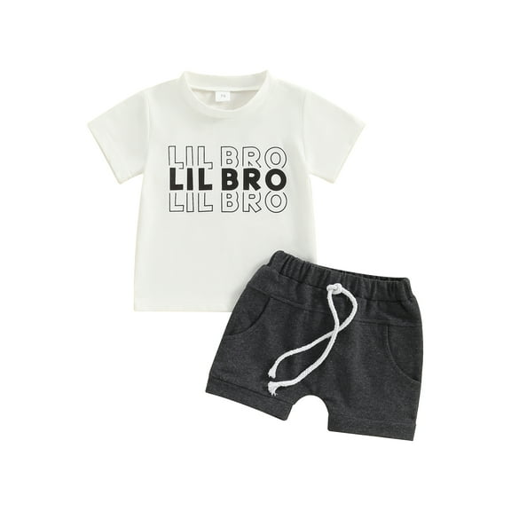Brother Sister Matching Outfits Baby Boy Girl Short Sleeve T-Shirt Shorts Infant Toddler Clothes Set
