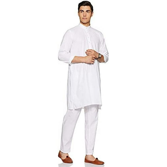 Royal Kurta Mens White Cotton Kurta Pyjama