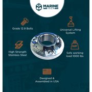 Marine Tech Tools Lifting Ring Adapter - Fits Evinrude, Johnson, OMC, BRP Outboards - Engine Hoist Tool