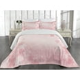 thumbnail image 2 of Ambesonne Pink Quilted Coverlet 3 Pcs, Cherry Blossom Floral Art, Queen Size, Pink, 2 of 4