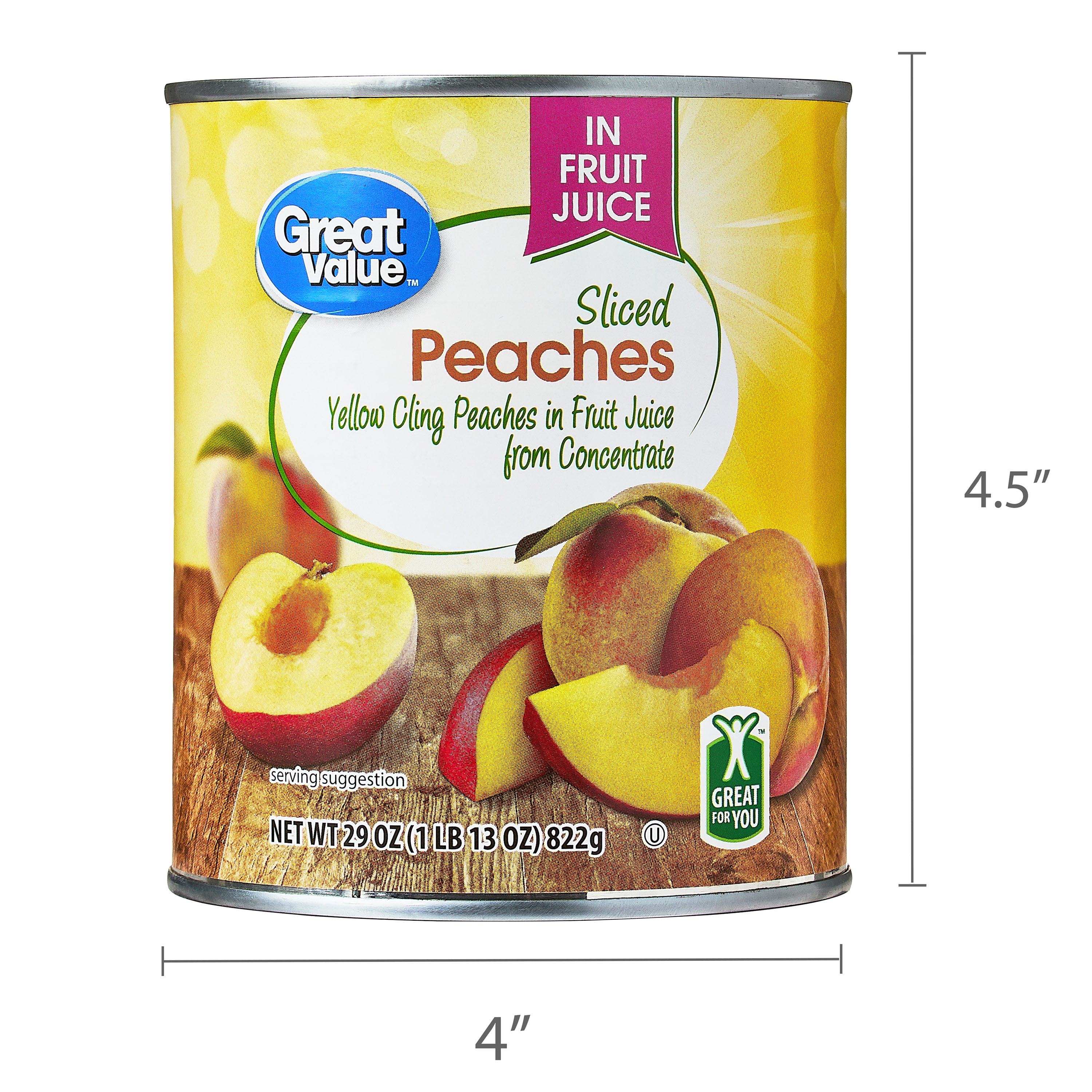 Great Value Sliced Peaches in Juice, 29 oz - Walmart