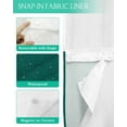 thumbnail image 3 of No Hook Shower Curtain with Snap in Liner, Emerald Green Solid Color Hotel Shower Curtains for Bathroom, Washable Shower Curtain Liner Set with Mesh Top Window, 66"x72", 3 of 6
