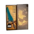 thumbnail image 1 of RKSTN Quill Quill Retro Map Quill Pen Gift Box Carved Base Pen Set A Office Supplies, 1 of 3