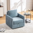 thumbnail image 2 of Newest Swivel Accent Chair with Hidden Storage, Diamond Tufted Armrests Square Club Chair & Pillow, 360° Rotating,Blue, 2 of 12