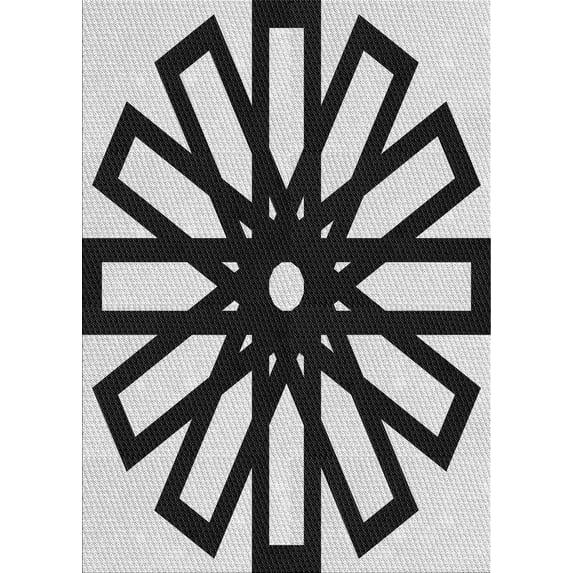 Ahgly Company Indoor Rectangle Patterned Oil Black Area Rugs, 4' x 6'