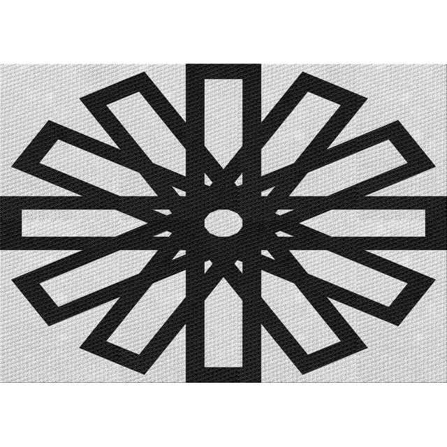 Ahgly Company Tapis Rectangulaire Lavable en Machine Intérieur Transitionnel Noir, 2 Pieds x 4 Pieds