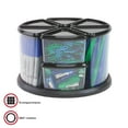 thumbnail image 2 of deflecto Nine Canister Carousel Organizer, Plastic, 11 1/8 x 11 1/8, Black/Clear, 2 of 4