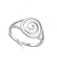 thumbnail image 4 of Unique Spiral Curl Ring .925 Sterling Silver Band Jewelry Female Male Unisex Size 7, 4 of 4