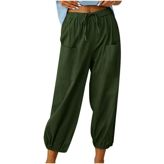 Trendy Cargo Pants for Women Women Jeans Trendy Ripped Light Weight Capris for Women Casual Summer Wide Leg Linen Pants for Women Stylish Cargo Pants for Women