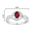 thumbnail image 3 of Sterling Silver with Ruby and White Zircon Engagement Ring, 3 of 3