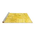 thumbnail image 2 of Ahgly Company Machine Washable Indoor Round Patchwork Yellow Transitional Area Rugs, 8' Round, 2 of 4