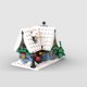 thumbnail image 3 of 357 Pcs MOC Building Blocks Winter Village Cottage Mini Christmas Holiday Creative Small Pellets, A Strategic Gift for Puzzle Solvers, 3 of 5