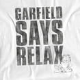 thumbnail image 2 of Garfield Garfield Says Relax Distressed Unisex Adult T Shirt (2X-Large) White, 2 of 7