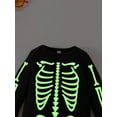 thumbnail image 5 of Wassery Baby Boy Halloween Romper 3 6 9 12 18 Months Infant Clothes Glow in the Dark Skeleton Prints Long Sleeve Jumpsuit for Infant Toddler Fall Clothes, 5 of 9