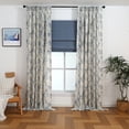 thumbnail image 3 of Everyday Celebration Peacock Print Room Darkening Pleated Panel W/Back tabs, 25x96"(2pcs) Blue, 3 of 8