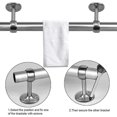 thumbnail image 5 of 4 Pieces Curtain Rod Holder Ceiling Fixing Bracket, Stainless Steel Wardrobe Rod, 5 of 5