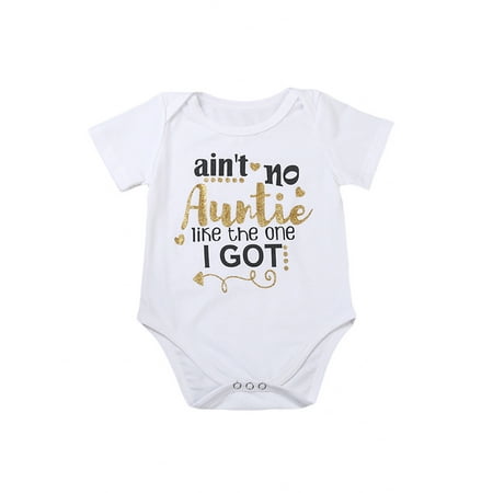 

Binwwede Baby Leisure Jumpsuit Simple Letter Printing Stylish Crew Neck Soft Romper MHXX