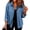 Royal Blue, variant on Stralyhd Jean Jacket Women Long Sleeve 2026 Autumn Casual Denim Jacket Loose Lapel Jean Coats Light Wash Button Down Denim Shirt with Chest Pockets Light Blue XL