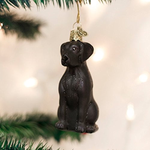 Old World Christmas Black Labrador Glass Blown Ornament
