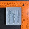 thumbnail image 6 of Silicone Bowknot Love Fork Spoon Decoration Molds with Hole Keychain Mold Pendant Epoxy Crafting Molds, 6 of 8
