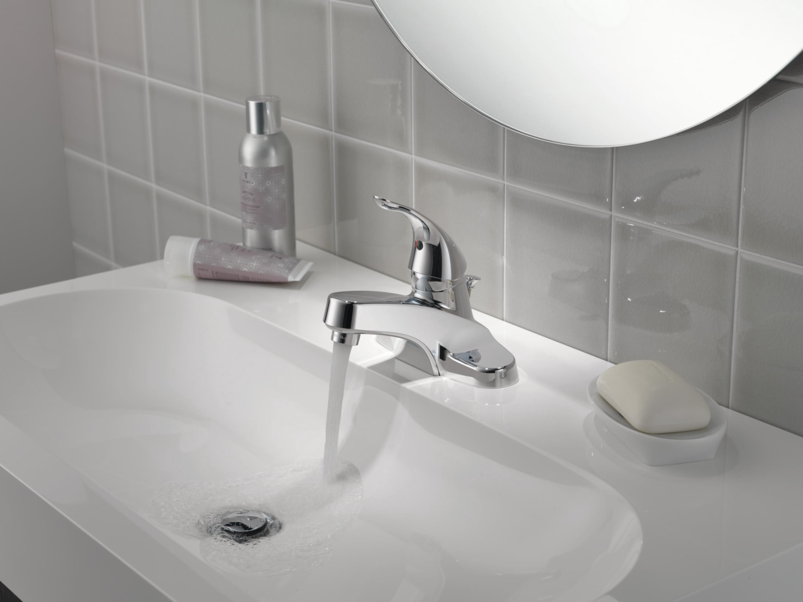 Peerless Tunbridge Single Handle Bathroom Faucet in Brushed Nickel P188620LF-BN