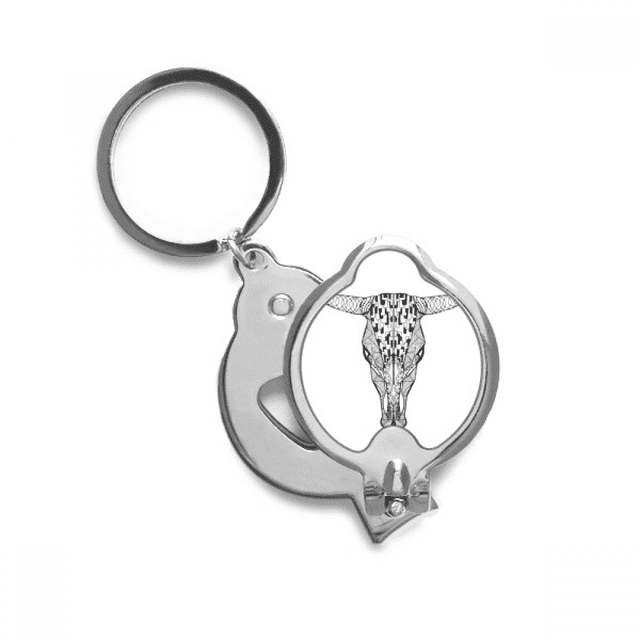 Long Face Cow Animal Portrait Sketch Finger Nail Clippers Scissor Stainless Steel Cutter