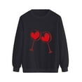 thumbnail image 3 of Ichuanyi Womens Fall Tops, Women's Sweatshirts Casual Heart-Shaped Printing Raglan Long Sleeve Blouse Tops, 3 of 4
