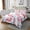 White Pink Grey, variant on Erosebridal Pink Flamingo Quilt Sets for King Size Bed, Tropical Palm Tree Leaves Bed Set 3pcs