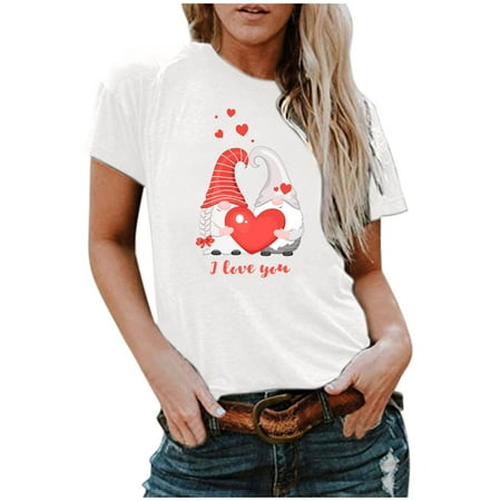 

Womens Lady Cute Graphic Tshirt Short Sleeve T shirt Blouse Tunics Tee Tops Corset Tops Ladies Going Out Plus Size Y2k Tees Fall Winter Boho Floral Tunic Tops Gym Athletic Workout T-shirts