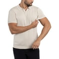 thumbnail image 4 of X RAY JEANS Mens Knit Polo Sweater, Oatmeal, L, 4 of 10