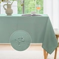 thumbnail image 1 of XINQIHANG Jacquard Rectangle Sage Green Tablecloth, 60 x 104 inch Minimalist Pattern Tablecloth, Wrinkle Free & Water Resistant & Wipeable Oil Cloth Table Cover for Parties/Banquet/Dinning, Sage Green, 1 of 6