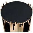 thumbnail image 4 of Bowery Hill Round Glass Top Coffee Table in Black and Gold, 4 of 4
