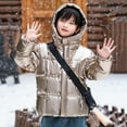 thumbnail image 5 of OGLCCG Shiny Puffer Jacket for Boys Long Sleeve Zipper Hooded Winter Padded Coat Fashion Outdoor Thermal Outwear with Pockets 1-12 Years, 5 of 8