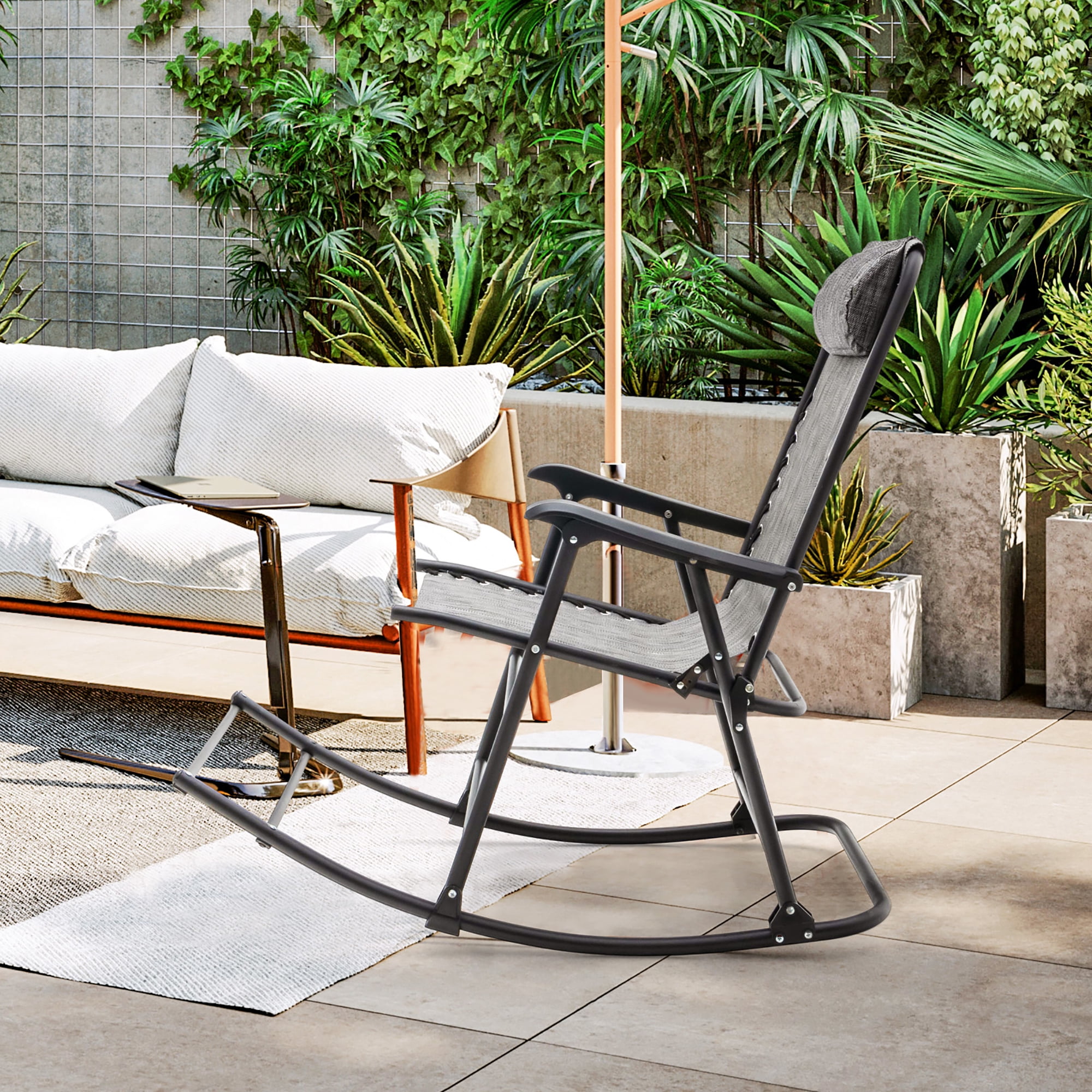 Outdoor folding rocking chair walmart discount
