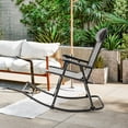 thumbnail image 2 of Costway Patio Camping Rocking Chair Folding Rocker Footrest Lightweight Outdoor Grey, 2 of 8