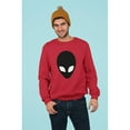thumbnail image 2 of Black Alien Head Sweatshirt Men -Image by Shutterstock, Male Medium, 2 of 4