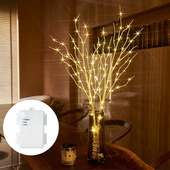 Ramas de abedul iluminadas Birchlitland 32 cm 100 LED con temporizador