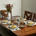 thumbnail image 3 of Tabletops Gallery 16-Piece Blue Stripe Porcelain Dinnerware Set - Service for 4, 3 of 10